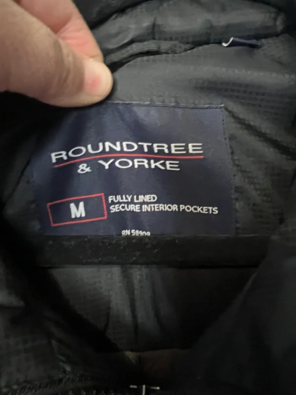 Roundtree & Yorke Mens Medium Puffer Vest Full Zip Lightweight Sleeveless Black